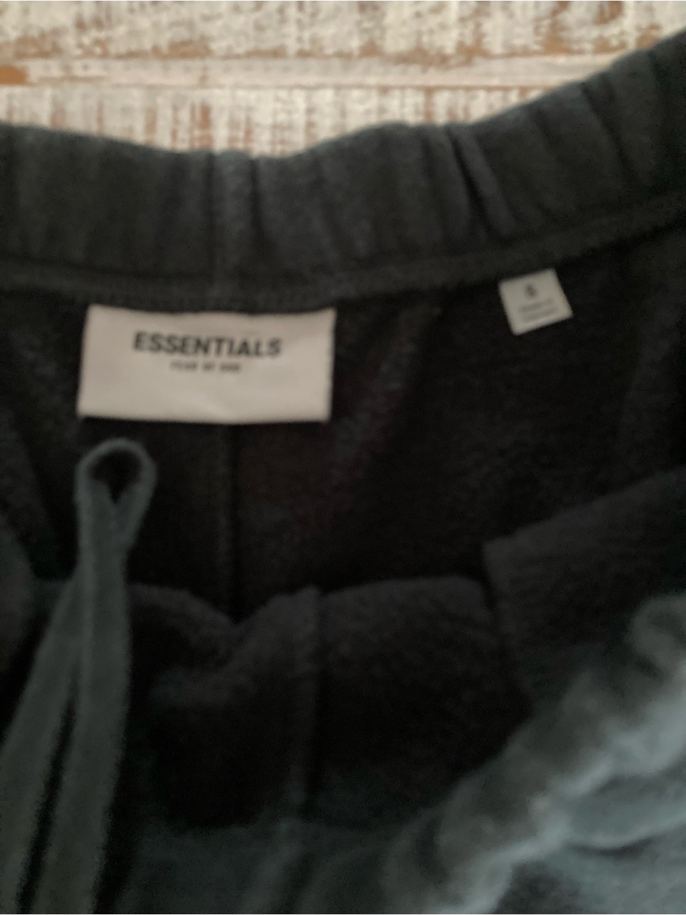Essentials Black Logo Fleece Shorts - Picture 4 of 4
